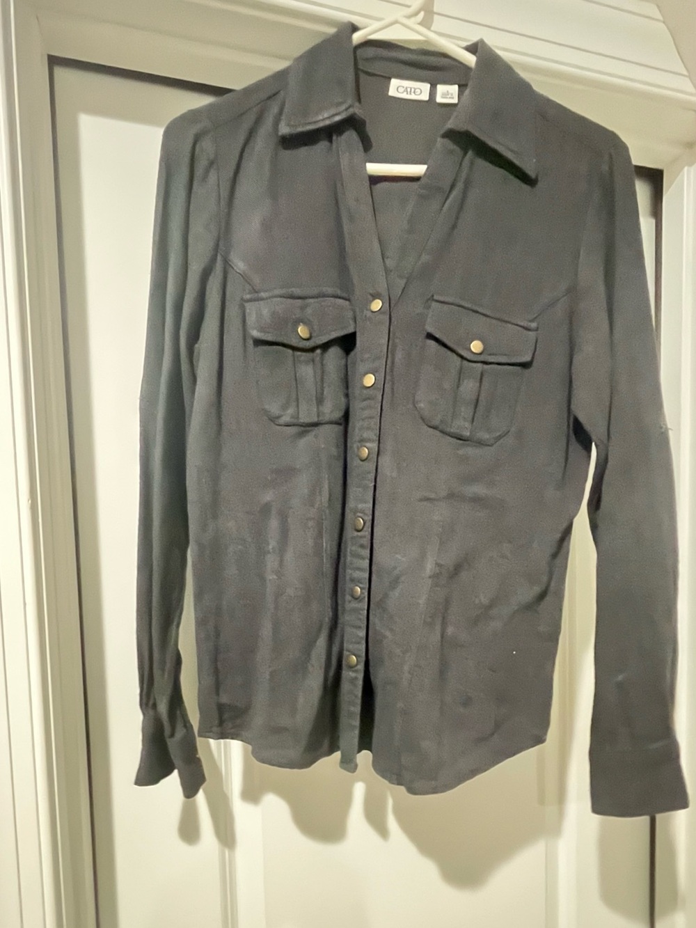 CATO  Dark Gray Button-Front Jacket